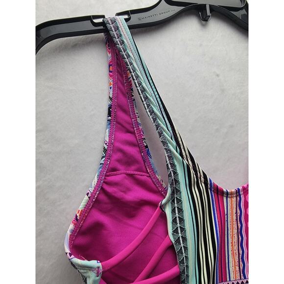 Tinibikini Pink Multi Color One Piece Swimwear Size Medium NWOT - Picture 10 of 15
